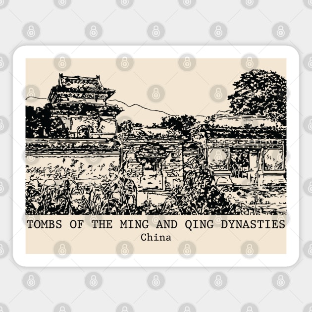 Tombs of the Ming and Qing Dynasties - China Magnet by Lakeric